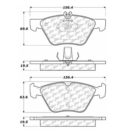 Centric Parts Posi-Quiet Ceramic Pad, 105.07400 105.07400